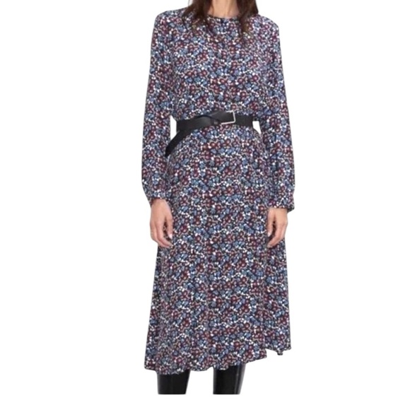 Not Fo Sale Zara Floral Print Long Sleeve Midi Dress XL - Picture 1 of 4